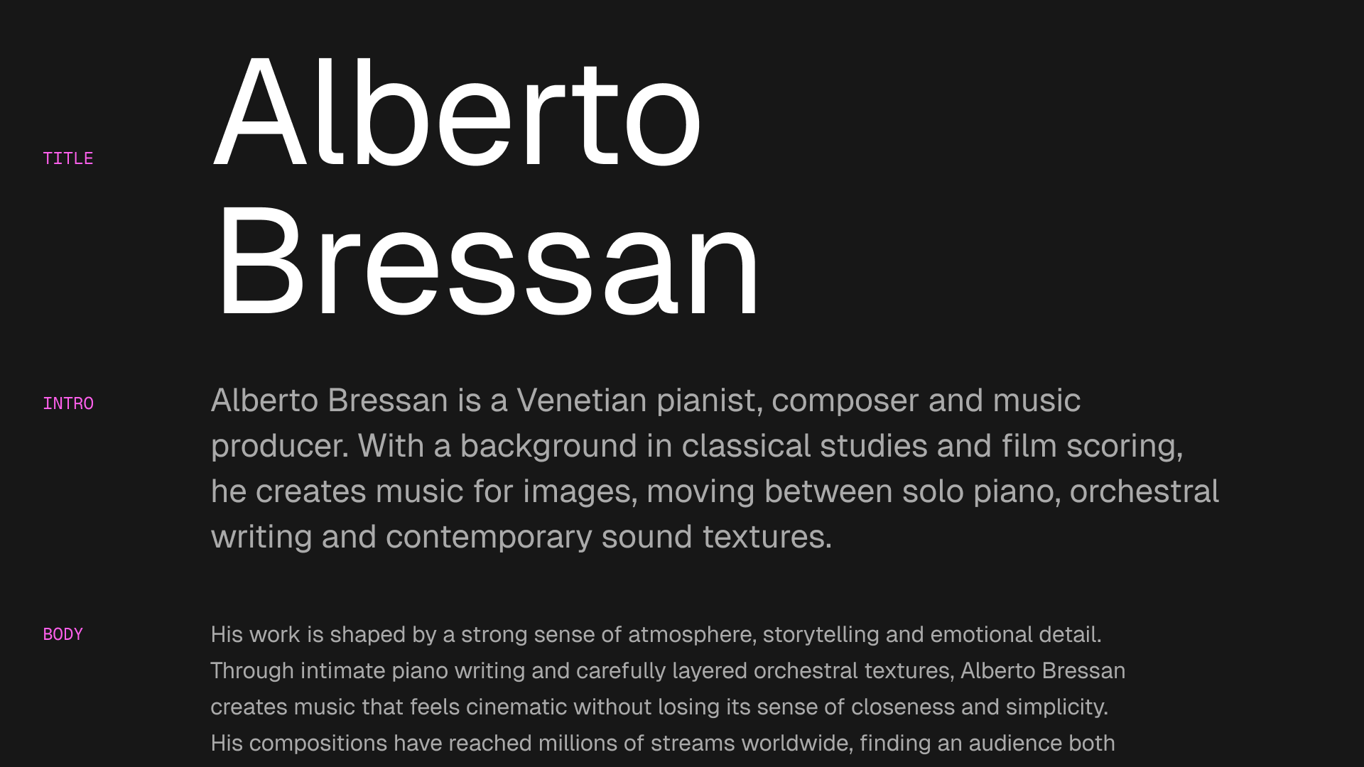 Alberto Bressan Music